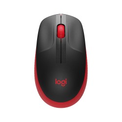 Logitech M190 Full Size Curve Design Wireless Mouse - Red