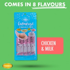 WellBe Cat Treat Chicken & Milk 15g x 4