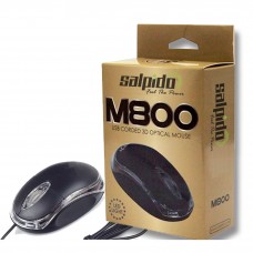 Salpido M800 Wired Ultra-Portable Ergonomic Shape 800 DPI Optical Sensor USB Mouse