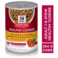 Hill's Science Diet Adult Healthy Cuisine Roasted Chicken, Carrots & Spinach Stew 354g