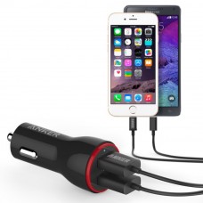 Anker A2310 PowerDrive 2 24W Dual USB Car Charger for Apple iPhone, Apple iPad, Samsung Galaxy, Samsung Note, LG, Nexus, HTC and More - Black