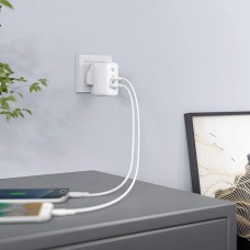 Anker A2626 PowerPort PD+2 33W PD + PIQ2.0 USB-C Wall Charger with LED Indicator Power Deliver Fast Charge - White