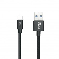 Innoz® InnoLink USB 3.1 to Type-C 5Gbps Super Speed Transfer & 5V/3A  High Speed Charging Cable - Black (0.3m)