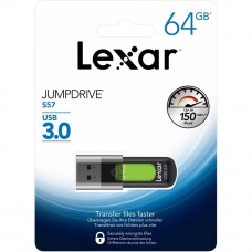 Lexar S57 Jumpdrive 64GB USB 3.0 Flash Drive (up 150MB/s read)