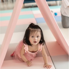 PU Leather & XPE Foam Foldable Play Mat - Pinky (200*120*4cm)