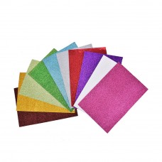 A4 Glitter Eva Foam Sheet Mixed Color - 20 x 29.5 x 1.5cm,10pcs