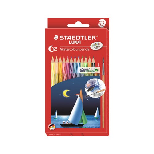 Staedtler Luna Watercolour Pencil12 Colours Full Length
