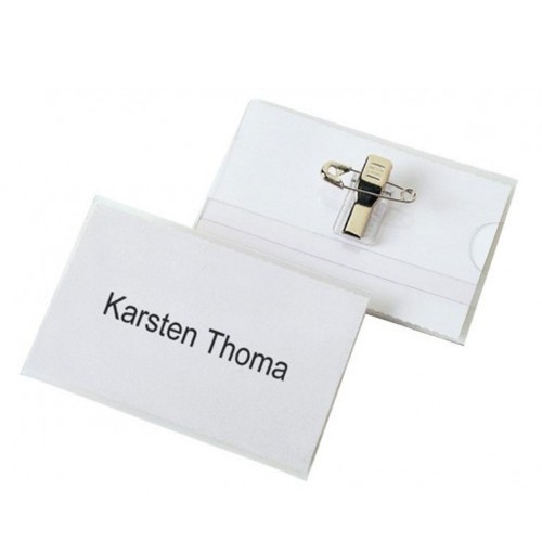 Rigid PVC Name Badge With Clip (50pcs per box)