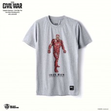 Marvel Captain America: Civil War Tee Iron Man Painting - Gray, Size XXL (APL-CA3-035)