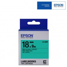 Epson 18mm x 9m Black on Green Tape C53S655519 (Item No: EPS LK-5GBP)