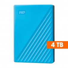 WD Western Digital My Passport 4TB Slim Portable External Hard Disk USB 3.0 With WD Backup Software & Password Protection - Blue