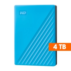 WD Western Digital My Passport 4TB Slim Portable External Hard Disk USB 3.0 With WD Backup Software & Password Protection - Blue